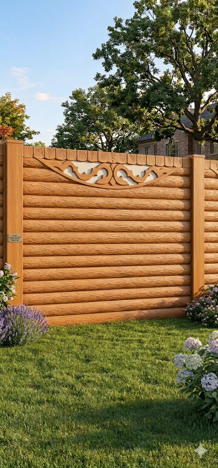 Installed fence panels